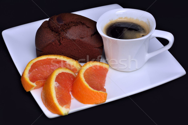 Gâteau orange noir design art [[stock_photo]] © cwzahner