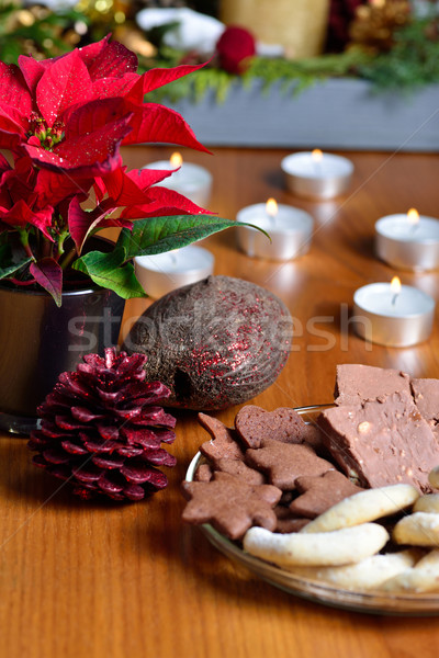 Noël décoration cookies bougies fleur amour [[stock_photo]] © cwzahner