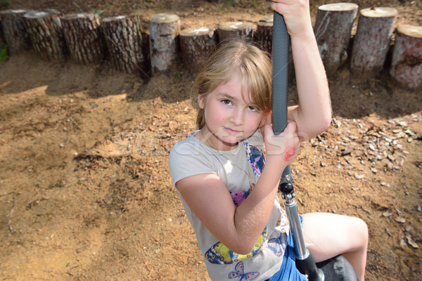 Petite fille aventure parc amusement jouer [[stock_photo]] © cwzahner