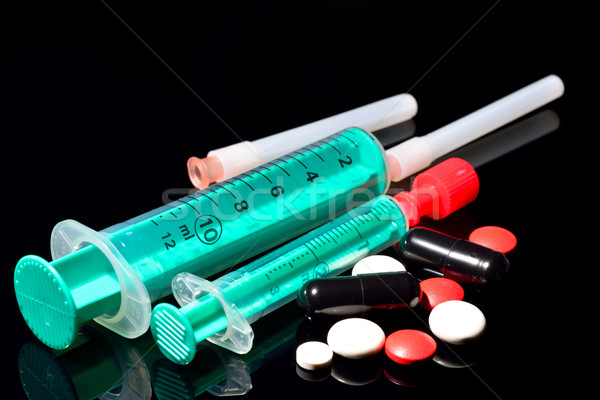 Drogen Missbrauch Form Pillen Gesundheit Medizin Stock foto © cwzahner