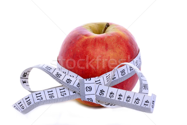 Diyet plan gevşek ağırlık tıbbi elma Stok fotoğraf © cwzahner