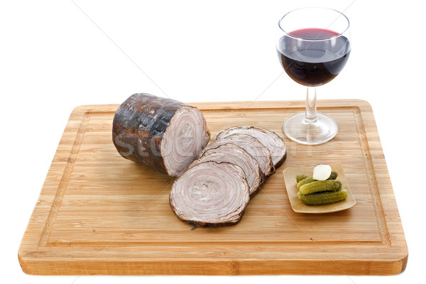 andouille sausage and red wine Stock photo © cynoclub