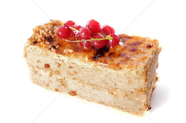praline cake with red currants Stock photo © cynoclub