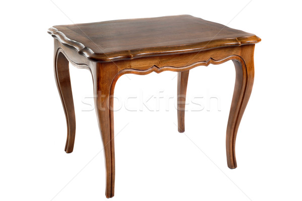 Antyczne tabeli drewniany stół biały drewna meble Zdjęcia stock © cynoclub