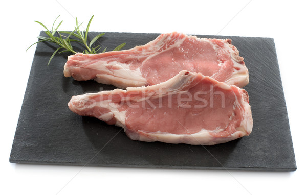 Cielęcina mięsa kotlet biały żywności gotowania Zdjęcia stock © cynoclub