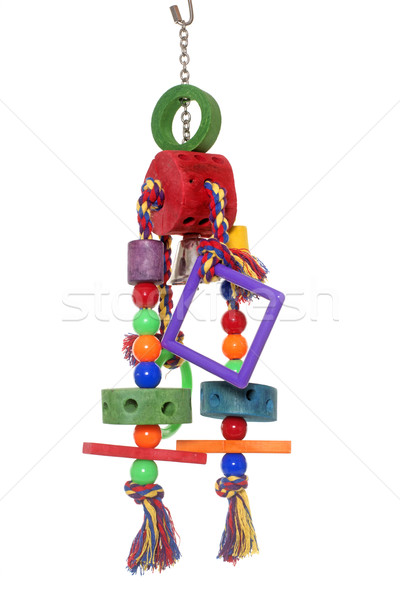 おもちゃ オウム 木材 白 ロープ ストックフォト © cynoclub