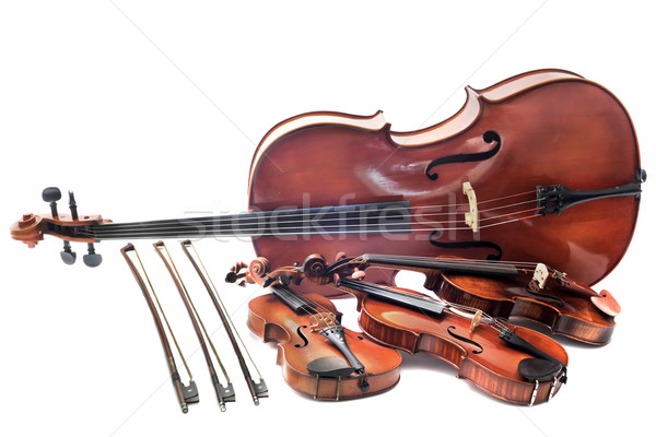 виолончель красивой изолированный белый музыку древесины Сток-фото © cynoclub