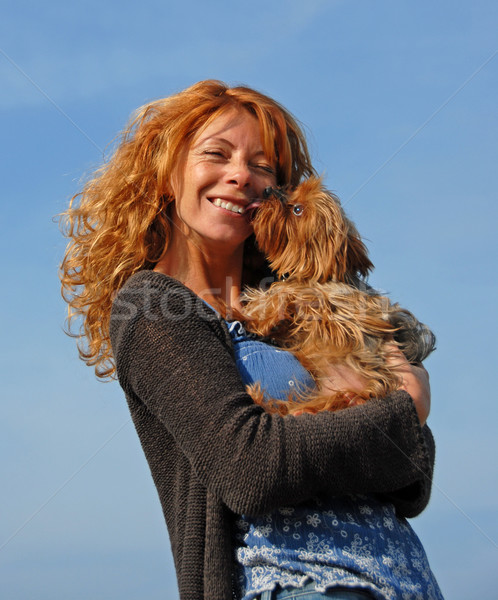 woman and little dog Stock photo © cynoclub
