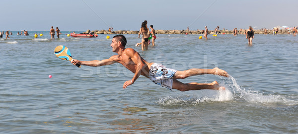 beach tennis in the sea Stock photo © cynoclub