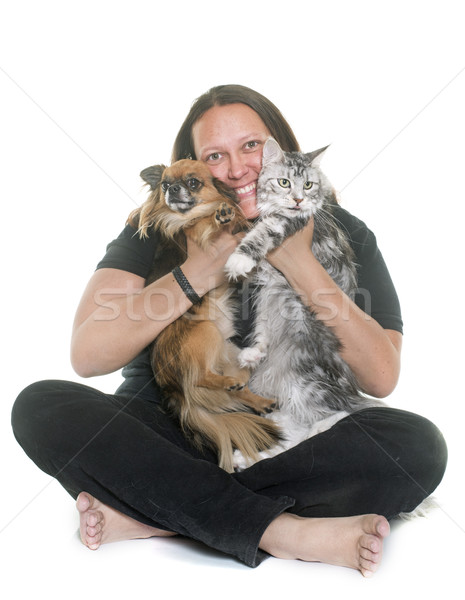 woman and pet Stock photo © cynoclub