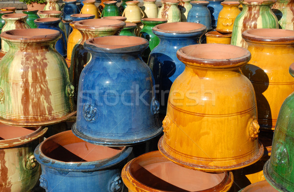 colorful earthenware vases Stock photo © cynoclub