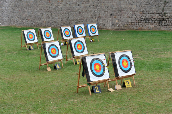 Stockfoto: Boogschieten · veld · opleiding · boeg · sport · succes