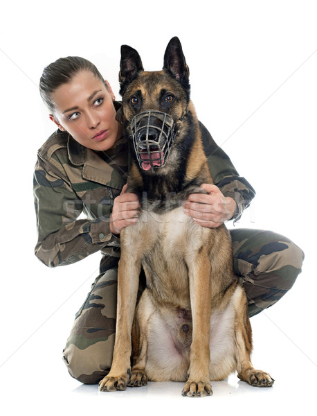 Frau Soldat Mädchen Ausbildung Armee militärischen Stock foto © cynoclub