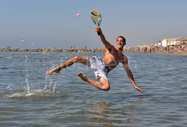 beach tennis in the sea Stock photo © cynoclub