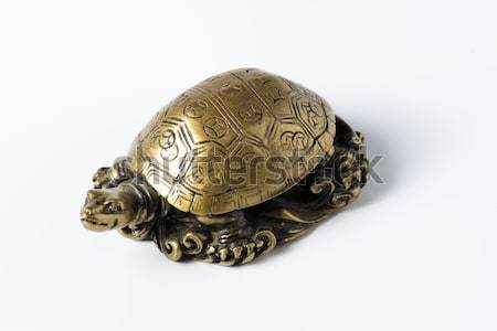 Feng shui or métal tortue blanche décoration [[stock_photo]] © cypher0x