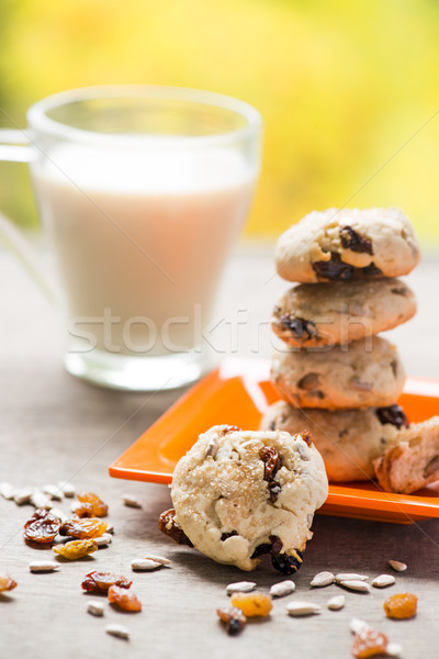 домашний здорового Cookies продовольствие фрукты таблице Сток-фото © cypher0x