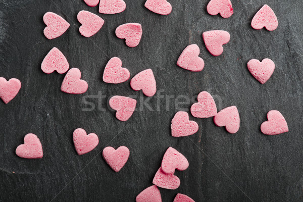 Lezzetli kalp kurabiye el yapımı sevmek Stok fotoğraf © cypher0x