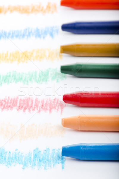 Farbe Bleistifte weiß Design Bleistift Stock foto © cypher0x