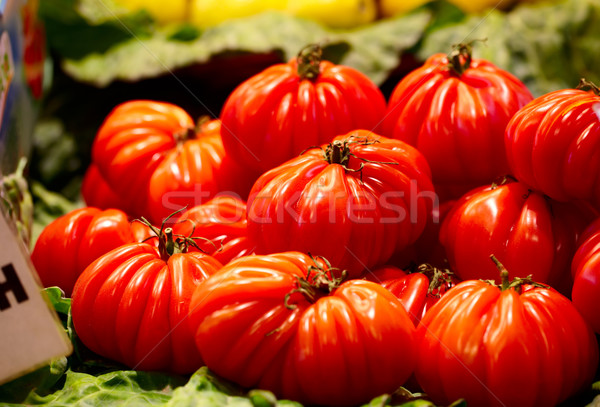 Rot Tomaten Markt Barcelona Natur Stock foto © d13