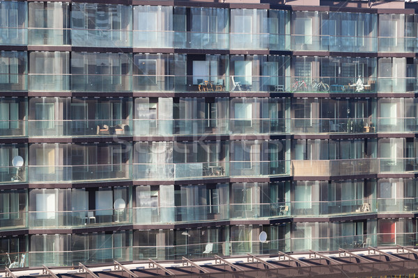 Stock photo: Exterior of a modern apartment block