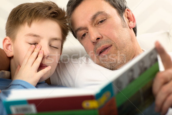 Bedtime reading with father Stock photo © d13
