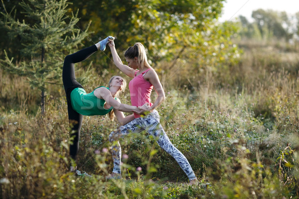 Zwei schönen Tänzer jungen weiblichen Stock foto © d13