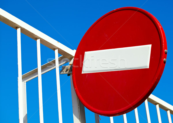 Round sign No Entry Stock photo © d13