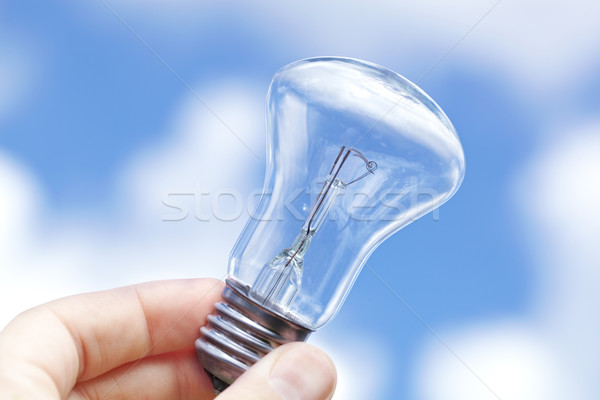 Incandescent lamp against the blue sky Stock photo © d13