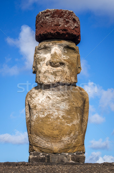 Moai statue, ahu Tongariki, easter island Stock photo © daboost