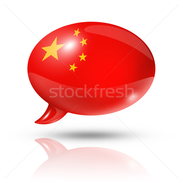 Chinese flag speech bubble Stock photo © daboost