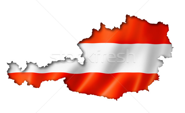Austrian flag map Stock photo © daboost