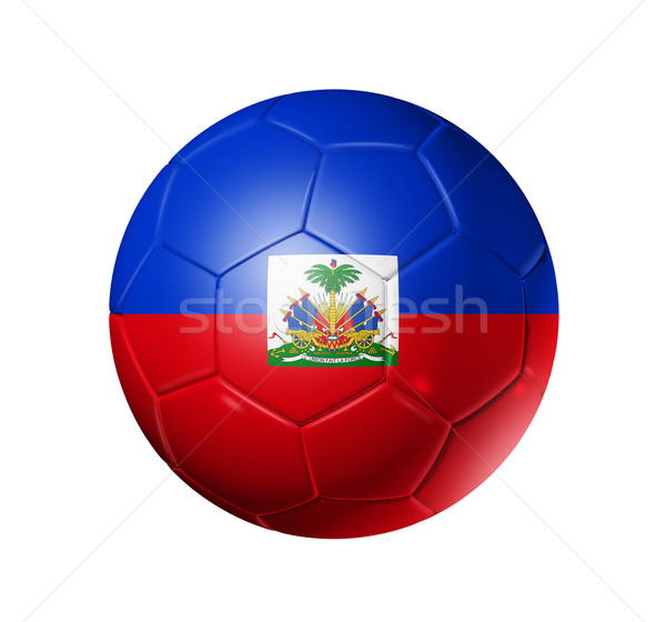 Soccer football ball with Haiti flag Stock photo © daboost