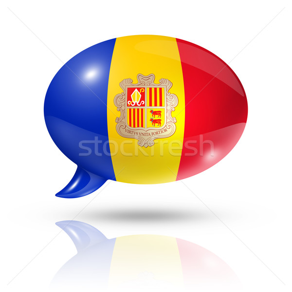 Andorran flag speech bubble Stock photo © daboost