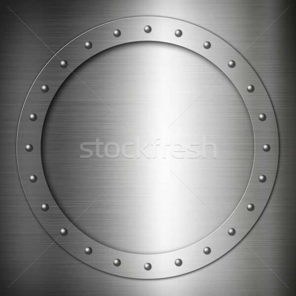Brushed Steel round frame Stock photo © daboost