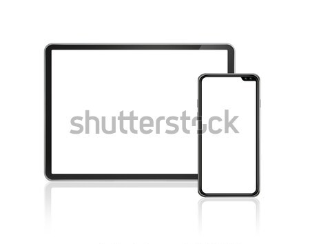 [[stock_photo]]: Téléphone · portable · numérique · 3D · isolé · blanche