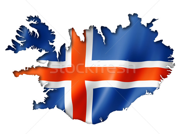 Icelandic flag map Stock photo © daboost