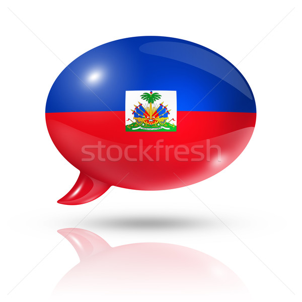 Haitian flag speech bubble Stock photo © daboost