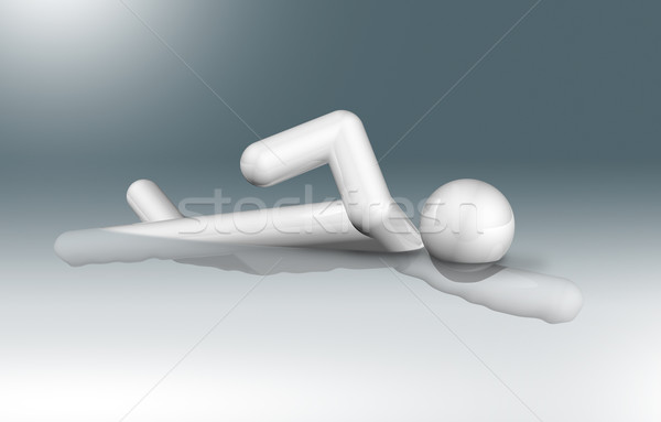 înot 3D simbol sport jocurile olimpice Imagine de stoc © daboost