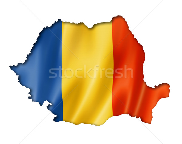Roemeense vlag kaart Roemenië geven Stockfoto © daboost