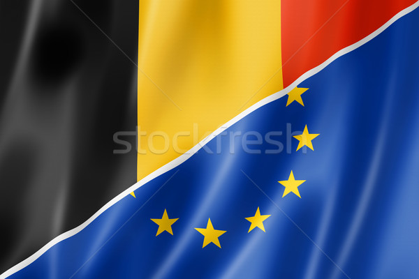 Belgium and Europe flag Stock photo © daboost