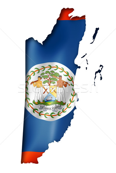 Belize vlag kaart geven geïsoleerd Stockfoto © daboost