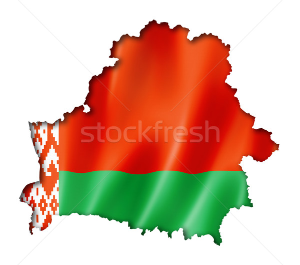 Stock photo: Belarus flag map