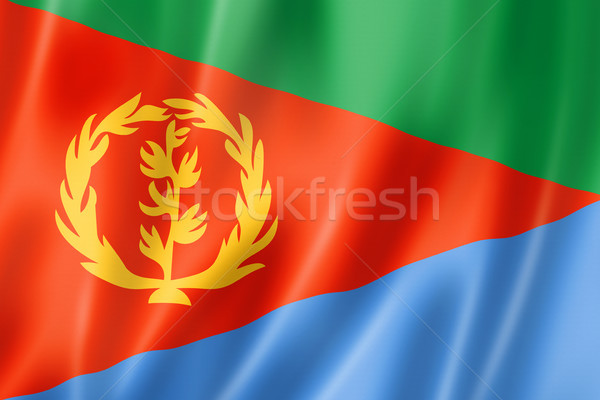 Bandera Eritrea tridimensional hacer raso textura Foto stock © daboost