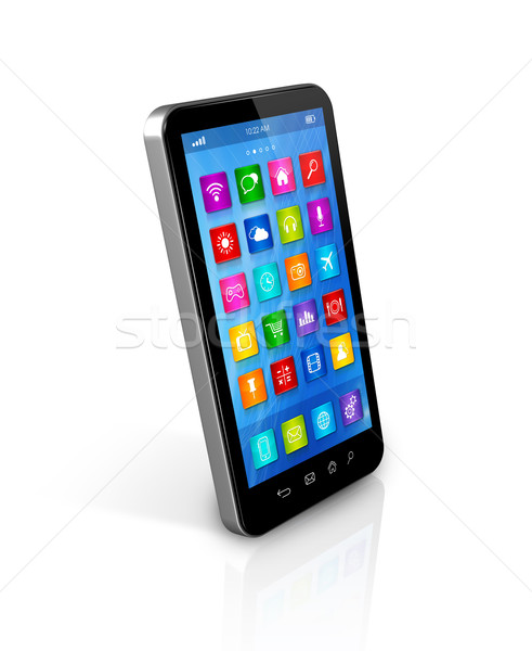 Smartphone hd apps iconen interface Stockfoto © daboost