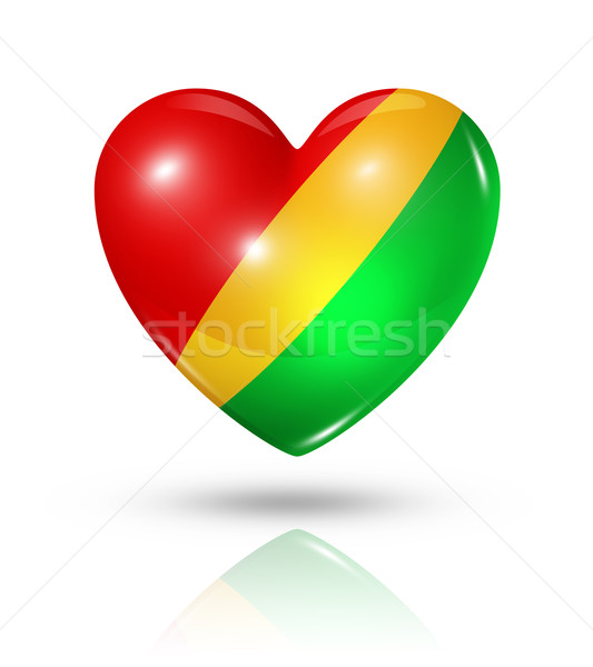 Amor república Congo corazón bandera icono Foto stock © daboost