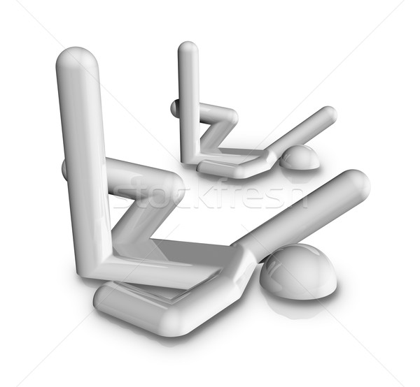 Stock photo: Synchronised Swimming 3D symbol