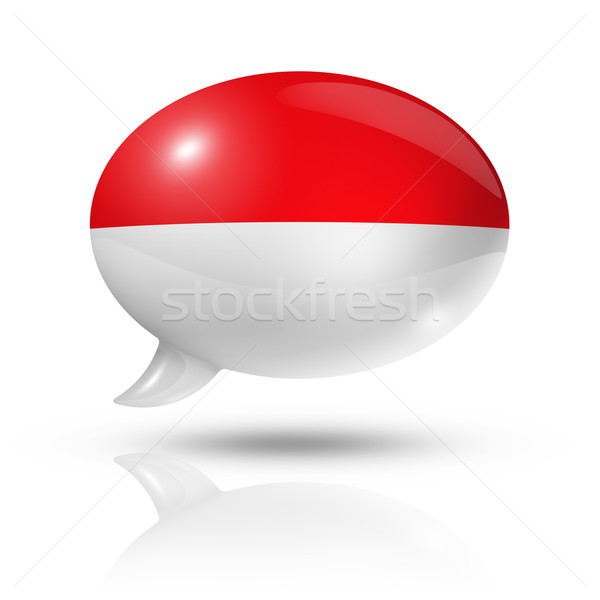 Indonesian flag speech bubble Stock photo © daboost