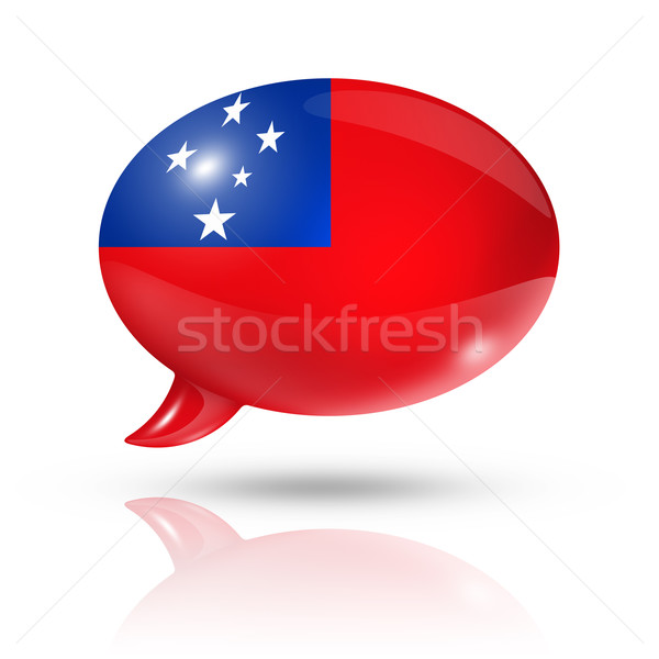 Samoa flag speech bubble Stock photo © daboost