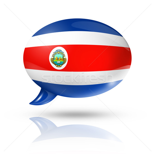 Costa Rican flag speech bubble Stock photo © daboost