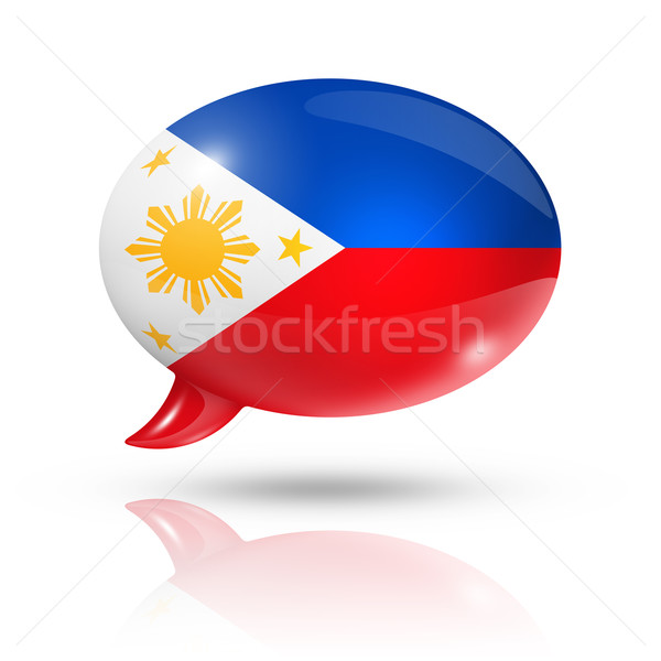 Philippines flag speech bubble Stock photo © daboost